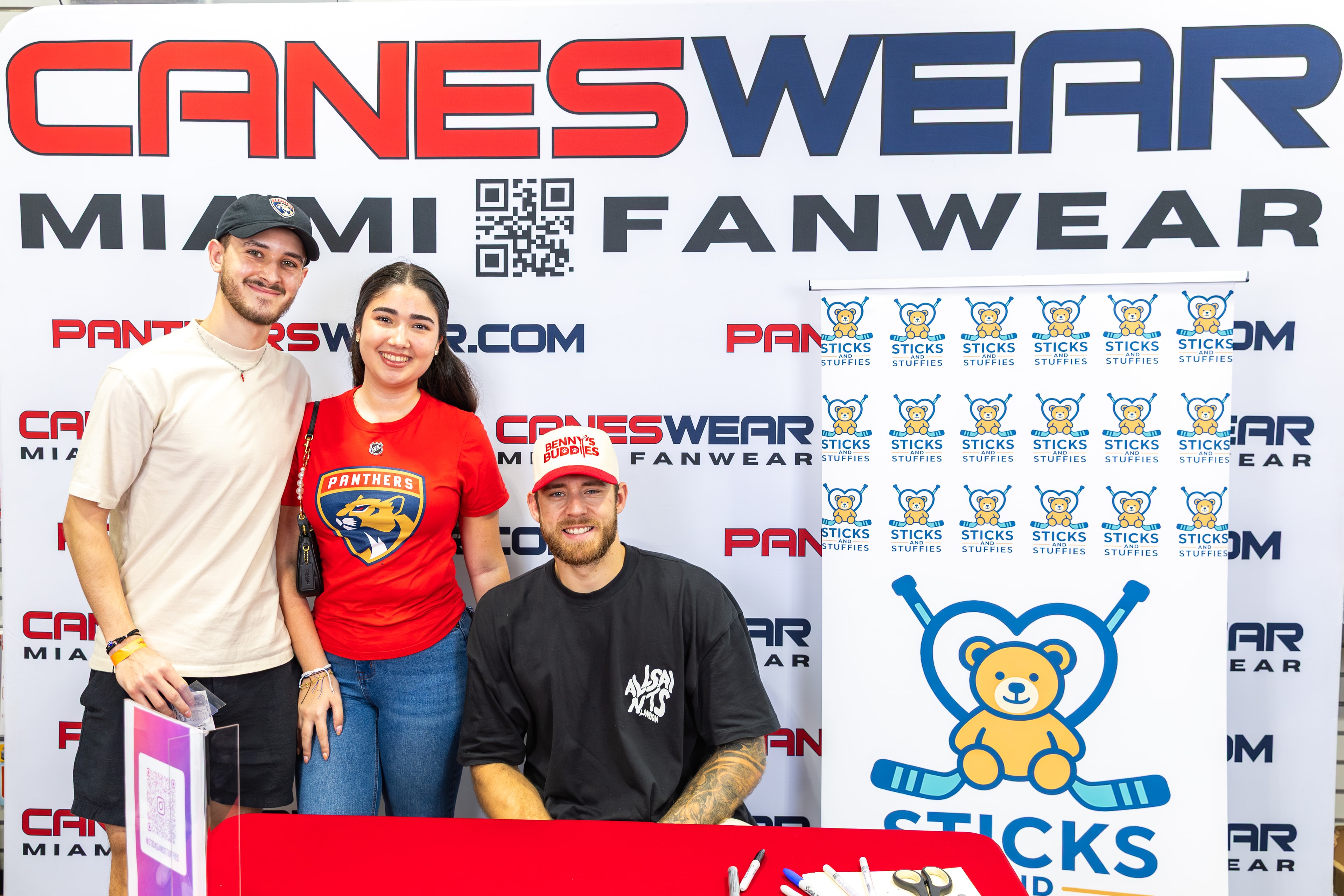A.J. Greer at the Sticks and Stuffies CanesWear event